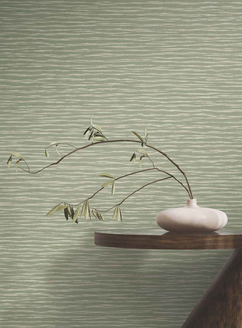 Lotus Weave Moss Tea Garden Wallpaper by York Wallcoverings
