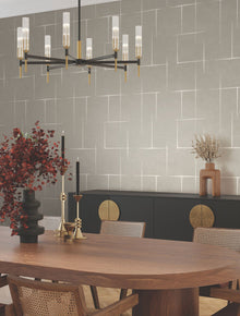 Malia Taupe Tea Garden Wallpaper by York Wallcoverings