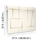Malia Gold & White Tea Garden Wallpaper by York Wallcoverings