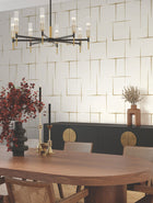 Malia Gold & White Tea Garden Wallpaper by York Wallcoverings