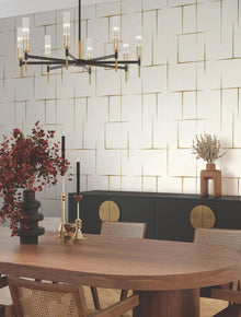Malia Gold & White Tea Garden Wallpaper by York Wallcoverings