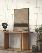 Malia Gold & White Tea Garden Wallpaper by York Wallcoverings
