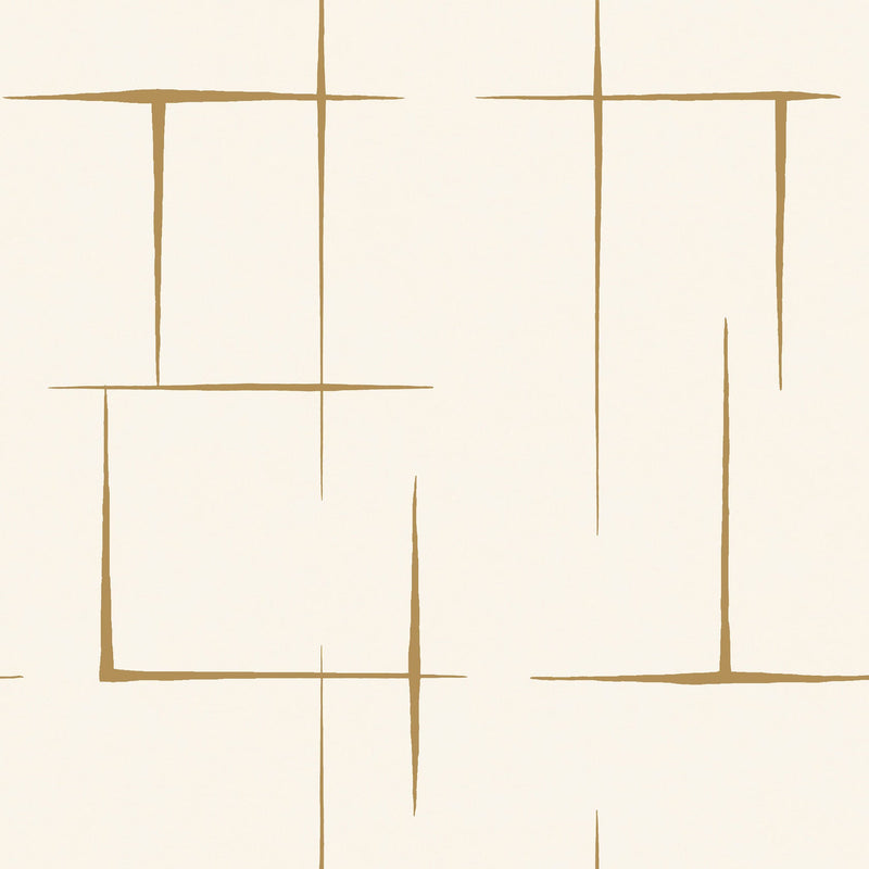 Malia Gold & White Tea Garden Wallpaper by York Wallcoverings
