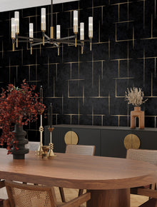 Malia Black Tea Garden Wallpaper by York Wallcoverings