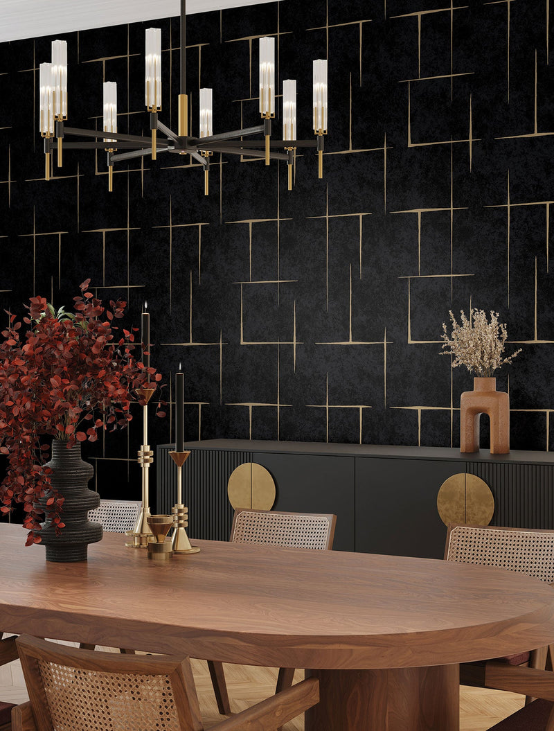 Malia Black Tea Garden Wallpaper by York Wallcoverings