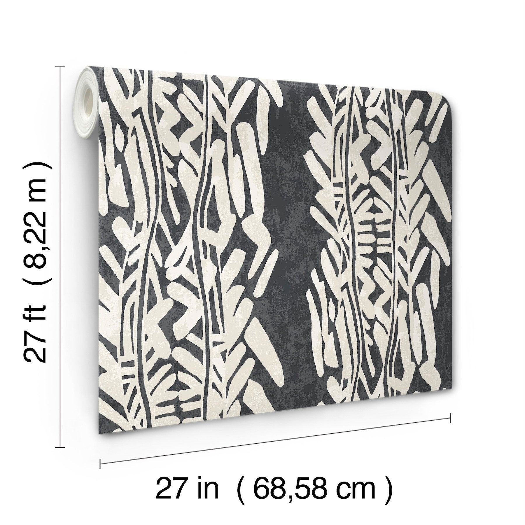 Timira Charcoal Tea Garden Wallpaper by York Wallcoverings