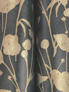 Shimmering Poppies Black & Gold Tea Garden Wallpaper by York Wallcoverings