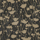 Shimmering Poppies Black & Gold Tea Garden Wallpaper by York Wallcoverings