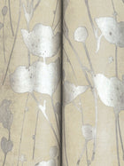 Shimmering Poppies Cream & Silver Tea Garden Wallpaper by York Wallcoverings