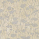 Shimmering Poppies Cream & Silver Tea Garden Wallpaper by York Wallcoverings