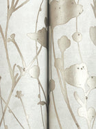 Shimmering Poppies White & Gold Tea Garden Wallpaper by York Wallcoverings