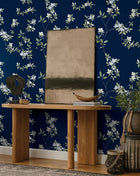 April Blossom Navy Tea Garden Wallpaper by York Wallcoverings