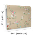 April Blossom Sand Tea Garden Wallpaper by York Wallcoverings