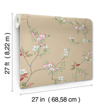 April Blossom Sand Tea Garden Wallpaper by York Wallcoverings