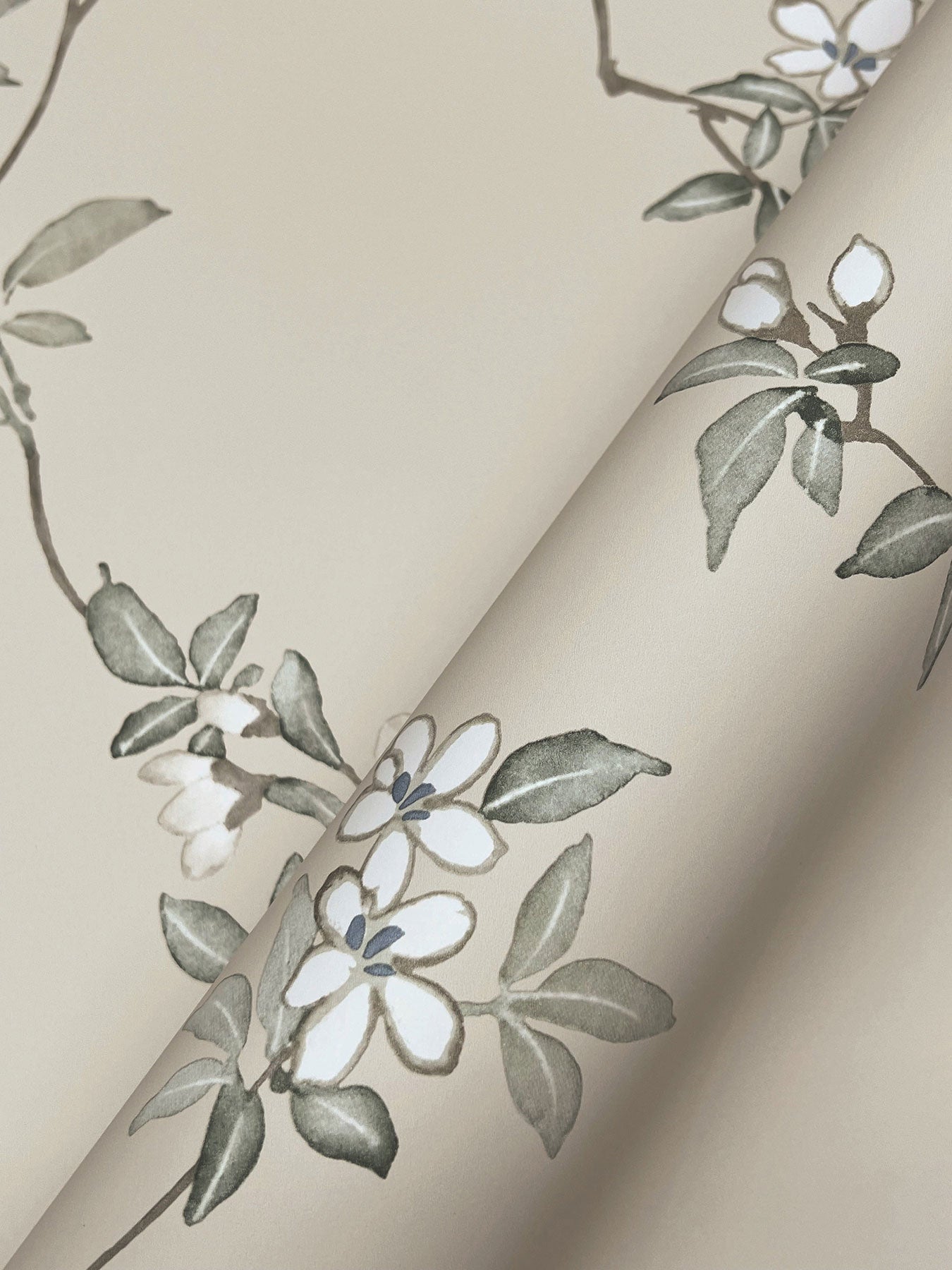 April Blossom Taupe Tea Garden Wallpaper by York Wallcoverings