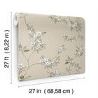 April Blossom Taupe Tea Garden Wallpaper by York Wallcoverings