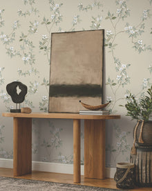 April Blossom Taupe Tea Garden Wallpaper by York Wallcoverings