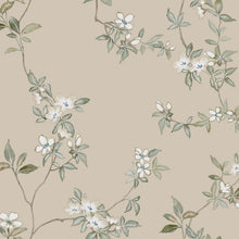 April Blossom Taupe Tea Garden Wallpaper by York Wallcoverings