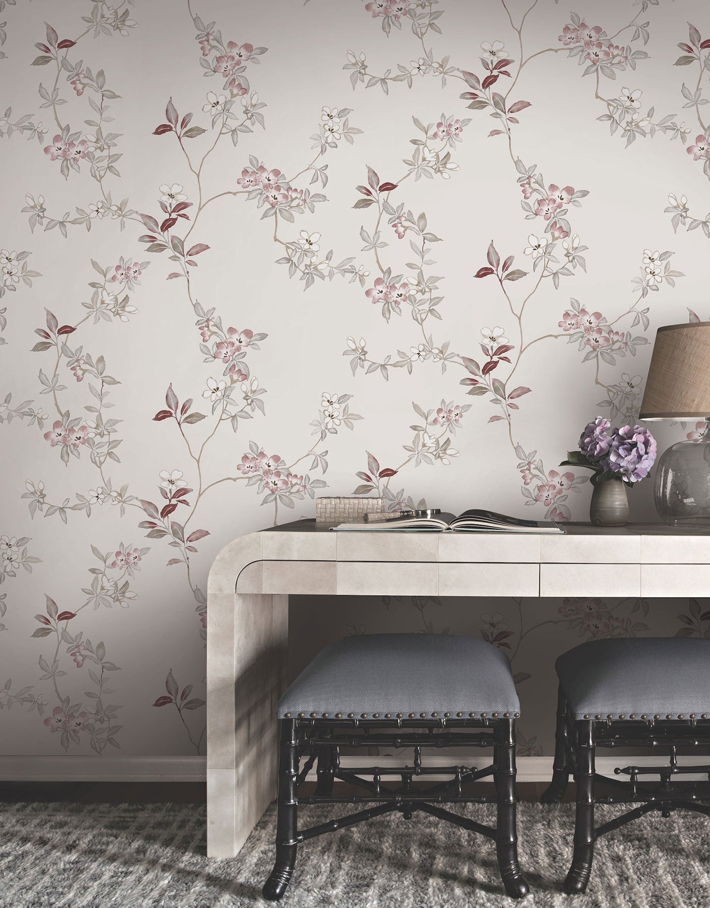 April Blossom Cream Tea Garden Wallpaper by York Wallcoverings