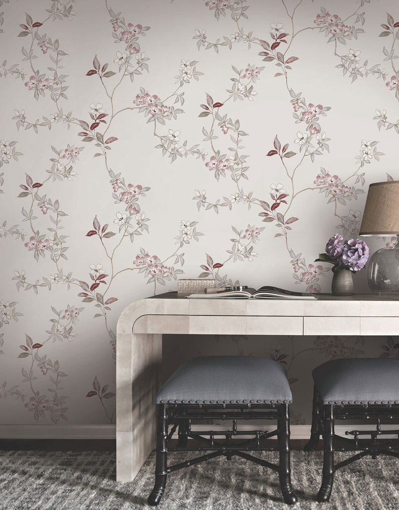 April Blossom Cream Tea Garden Wallpaper by York Wallcoverings