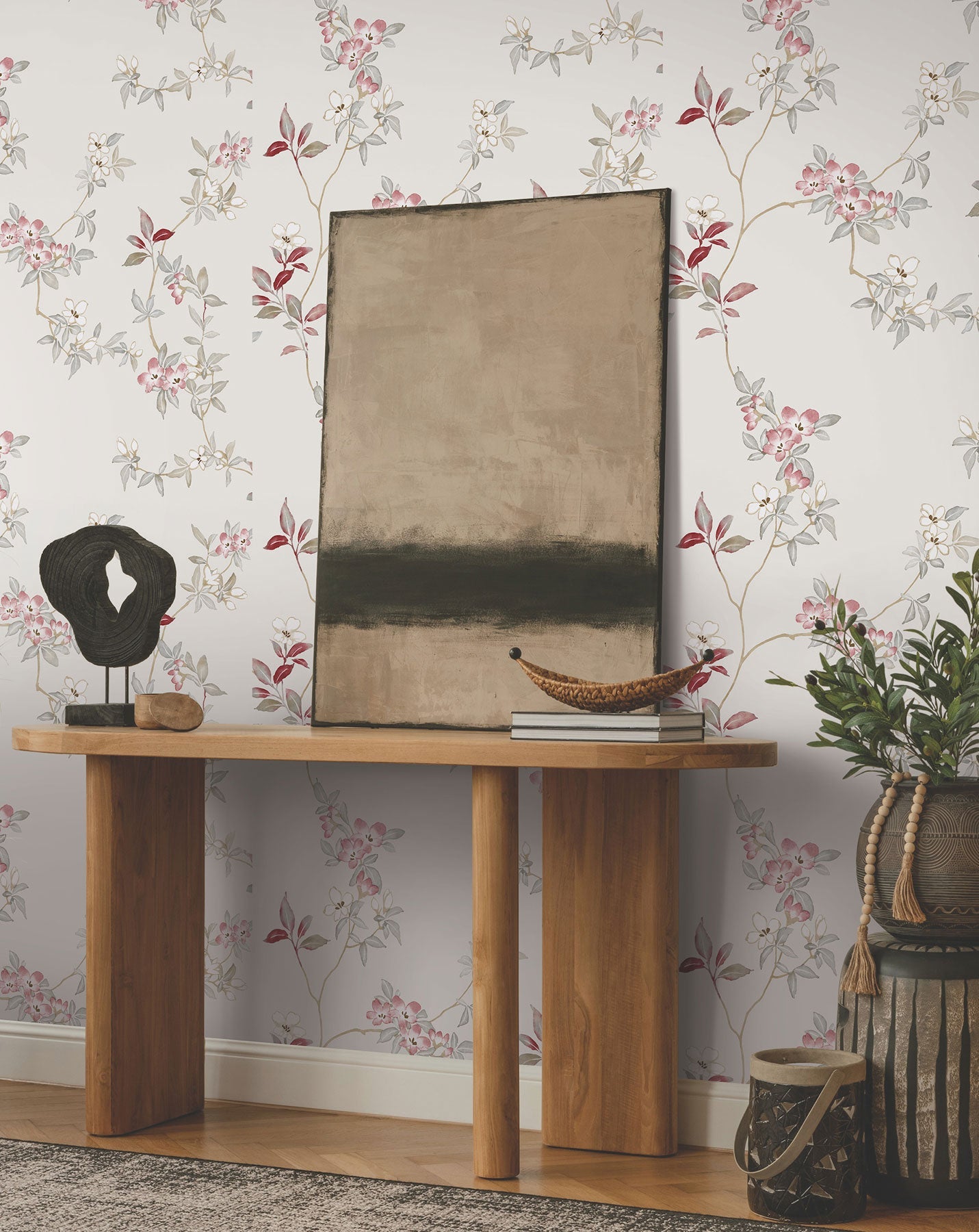 April Blossom Cream Tea Garden Wallpaper by York Wallcoverings