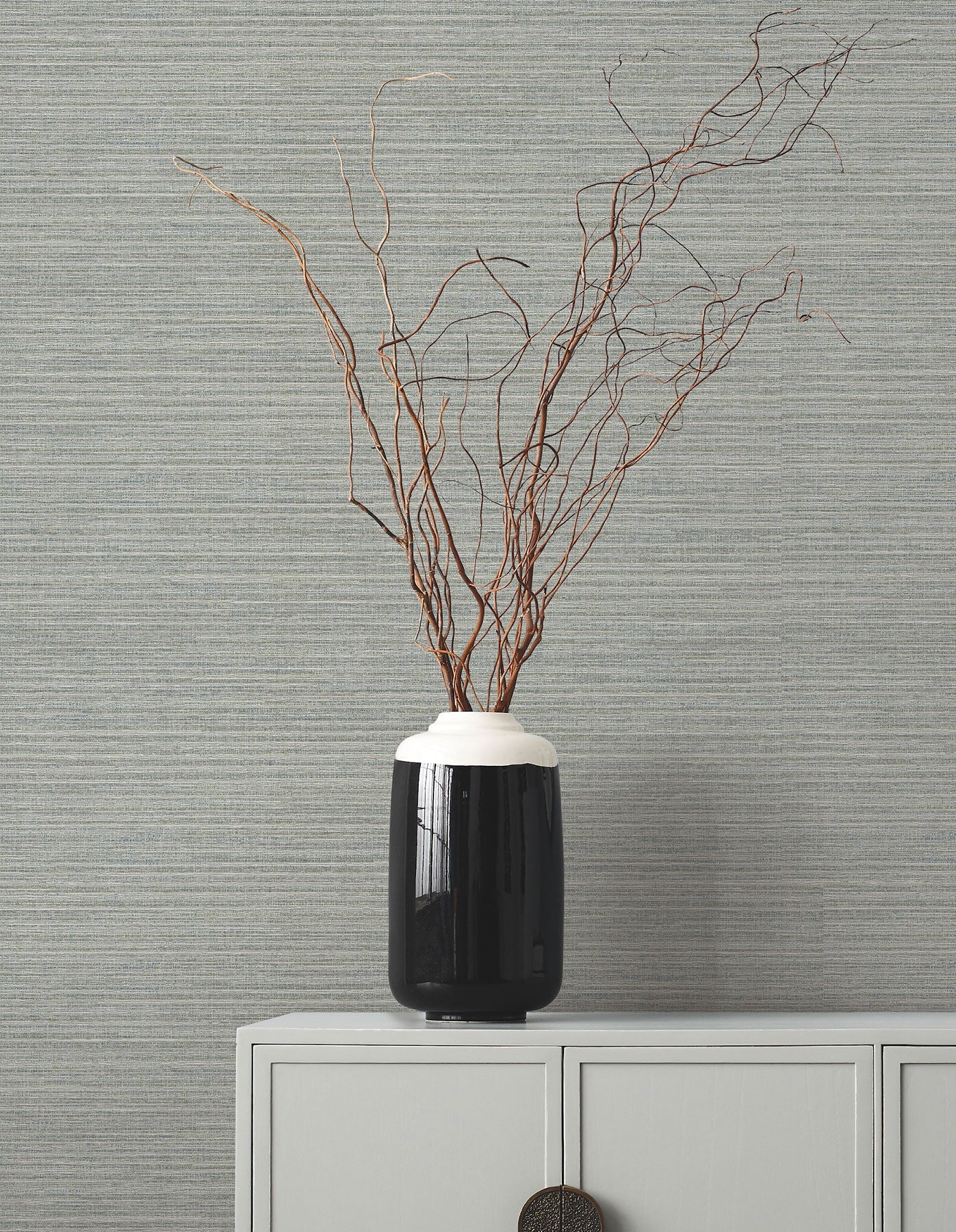 Amyra Silk Grey Tea Garden Wallpaper by York Wallcoverings