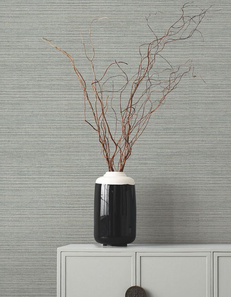 Amyra Silk Grey Tea Garden Wallpaper by York Wallcoverings