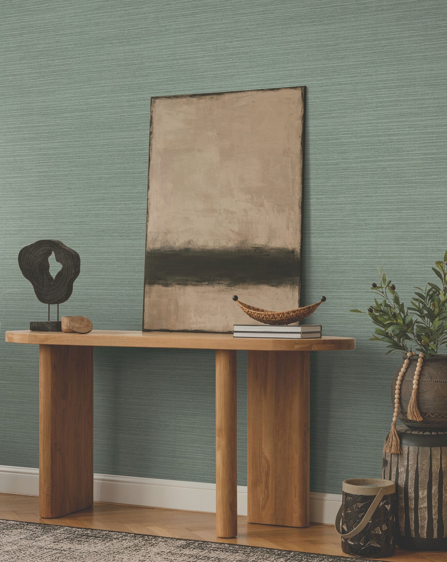Amyra Silk Sage Tea Garden Wallpaper by York Wallcoverings
