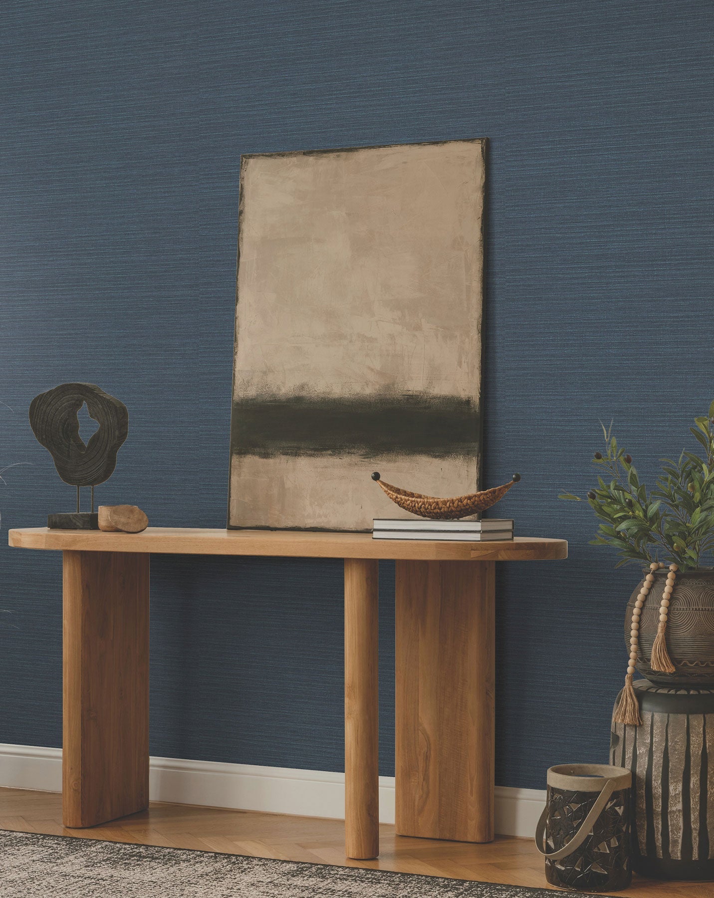 Amyra Silk Ink Tea Garden Wallpaper by York Wallcoverings
